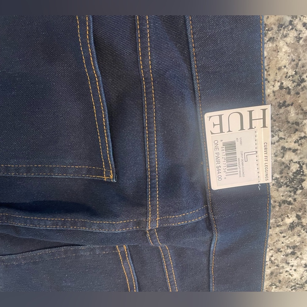 HUE 🦋Dark Blue Jeggings for Women 💙💙💙NWT💙💙 size Large - Picture 6 of 12